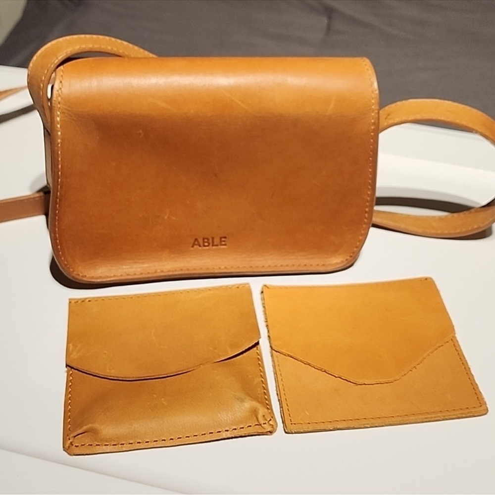 ABLE Leather crossbody